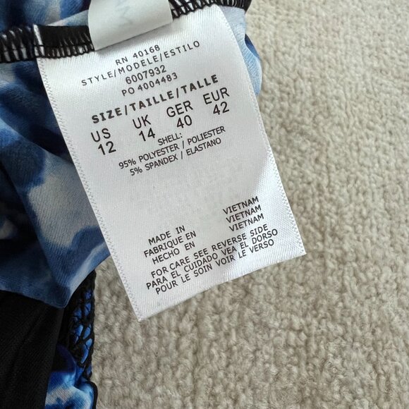 NWT Magicsuit by Miraclesuit Tankini Black Blue Swim Top 12 - Picture 8 of 9